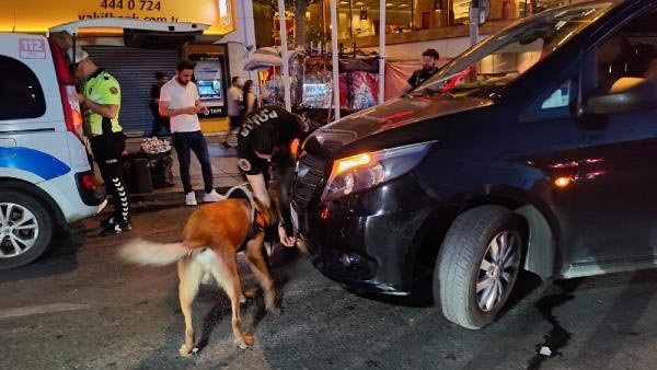 İstanbul Taksim'de yapılan denetimlerde araçlar didik didik arandı!