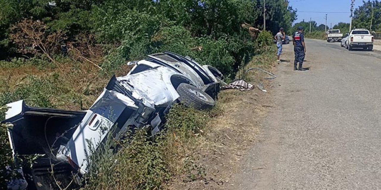Sulama kanalına düşen araçta 1 ölü 2 yaralı