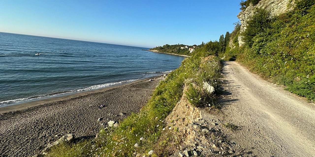 Kopan kayalar plaja düştü