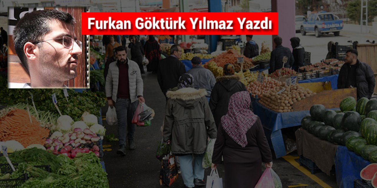 Yapracık semt pazarında akşam yoğunluğu