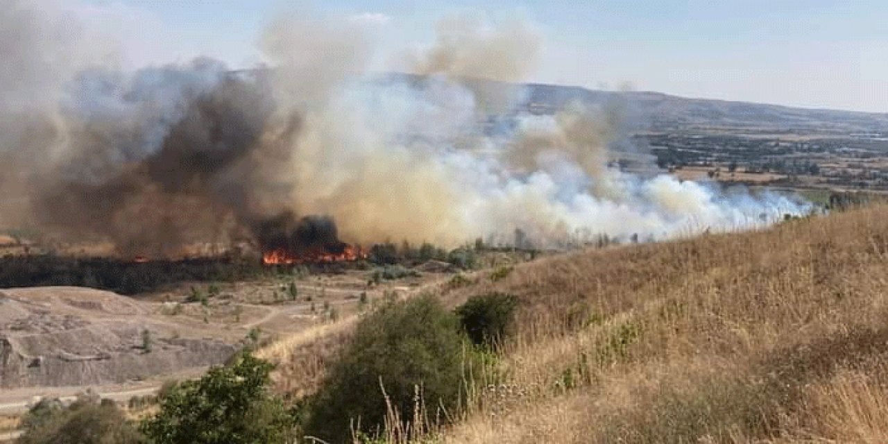 Kahramankazan'da yangın