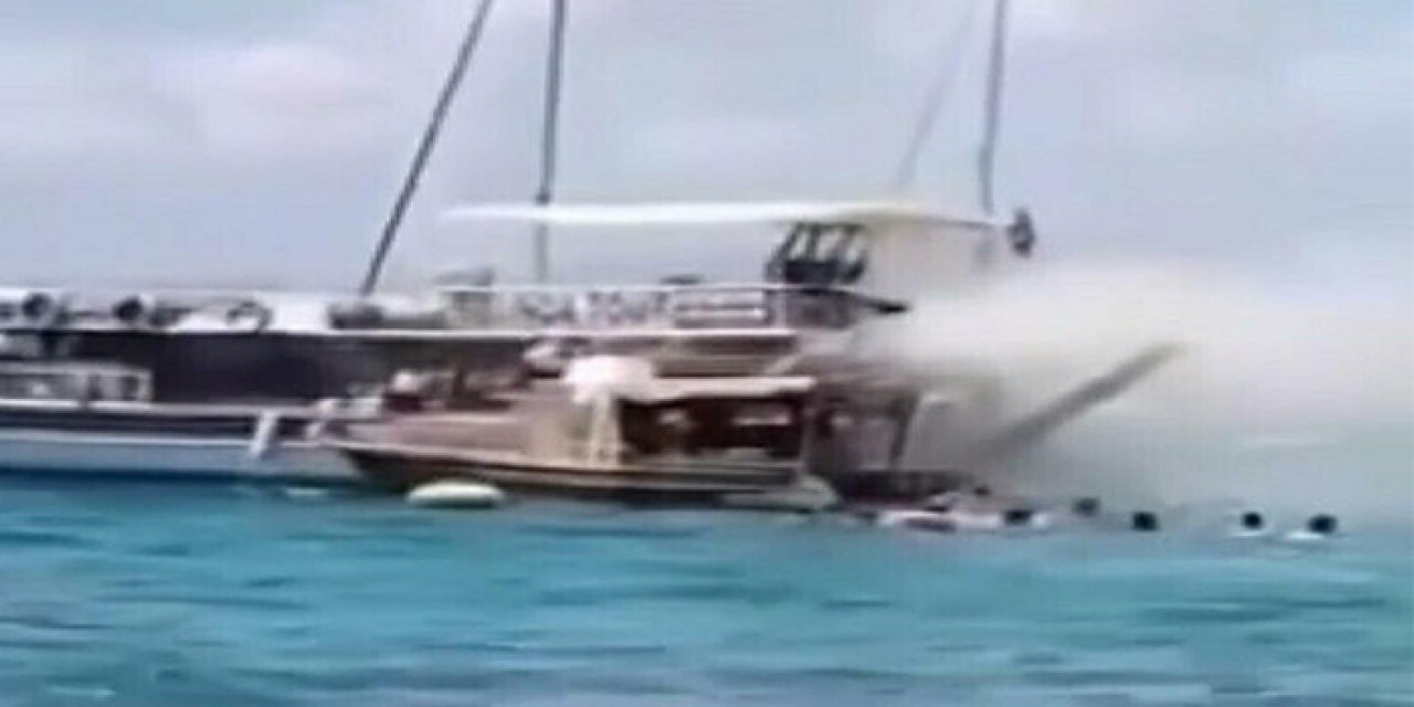 Tur teknesinde yangın çıktı