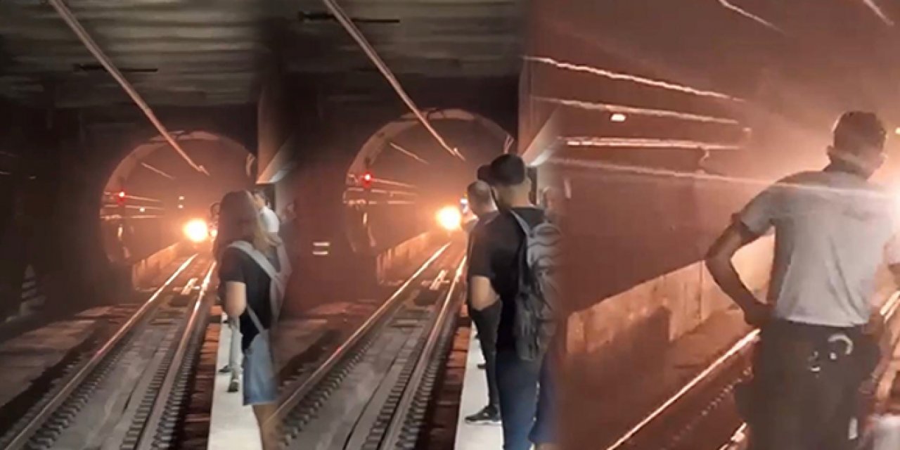 Üsküdar'da raylara atlayan kişi paniğe neden oldu