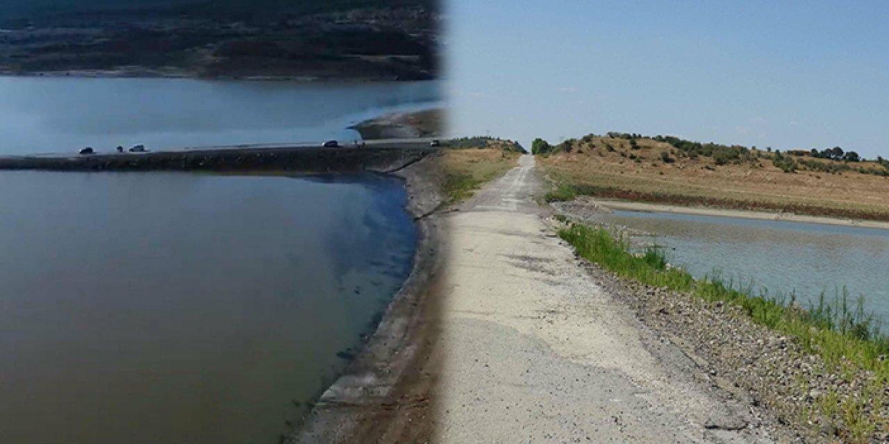 Baraj kurudu, yol ortaya çıktı: Balıkesir'in su kaynağı kurudu