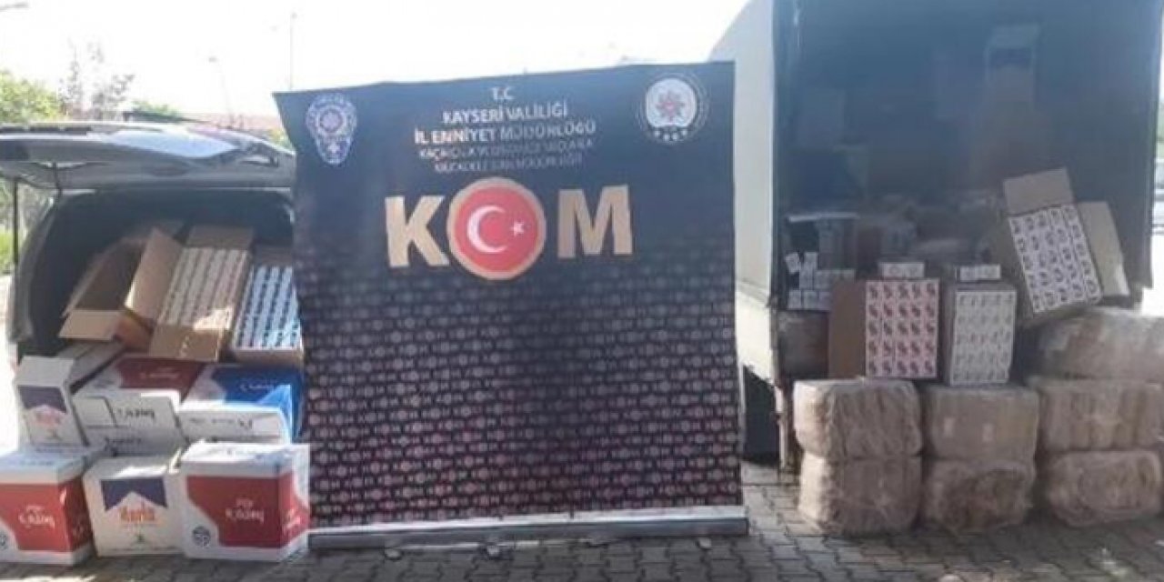 Kayseri'de 1 milyon boş makaron ele geçirildi