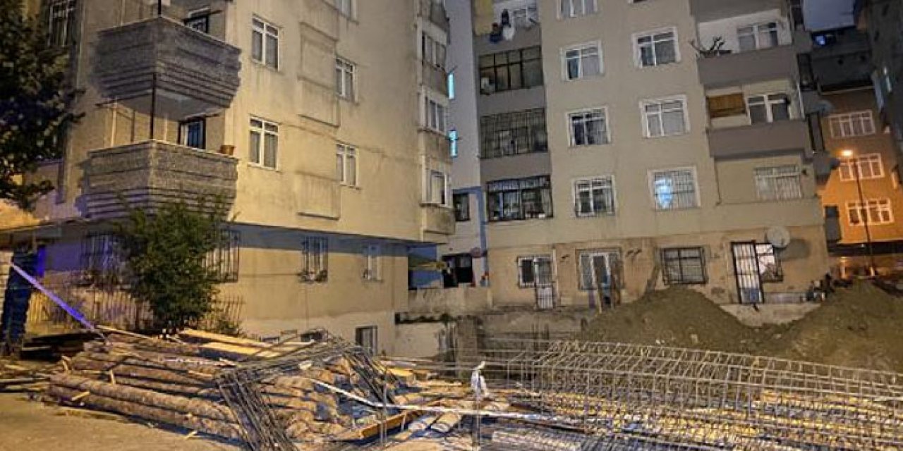 Temel kazısı sırasında yanındaki ev hasar aldı