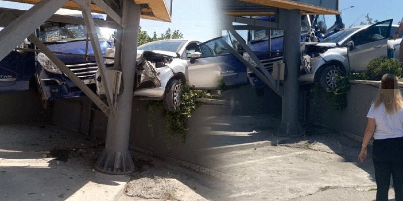 Ankara'da dolmuş ve araba çarpıştı: 7 yaralı