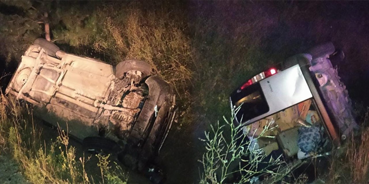 TIR’ın çarptığı araç kanala düştü: 2’si çocuk 4 yaralı