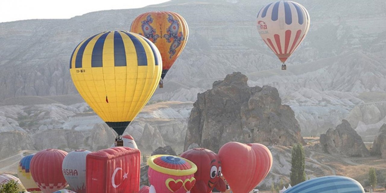 Kapadokya'da renkli görüntüler