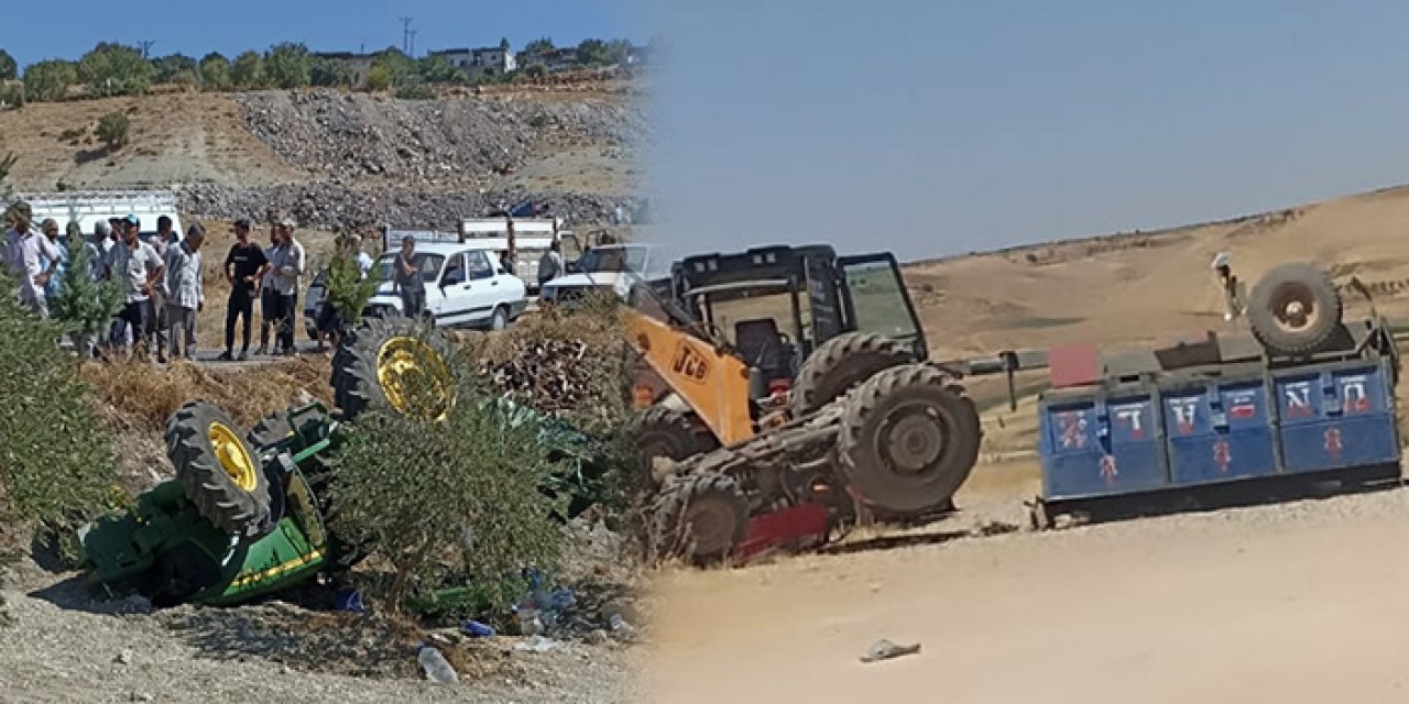 İki ayrı traktör kazasında 18 yaralı