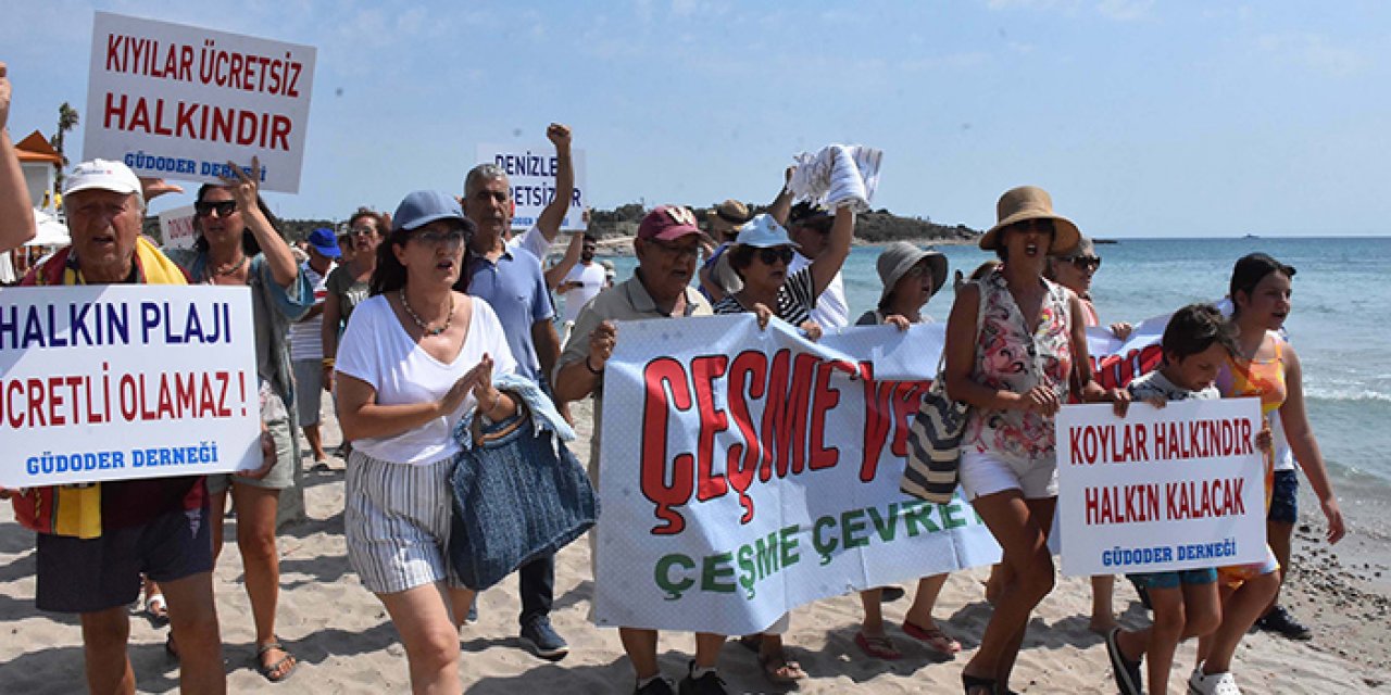 Denizlere ve sahillere ücretsiz ulaşmak için eylem yaptılar