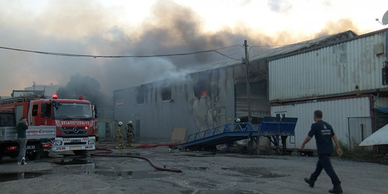 İş yeri deposunda korkutan yangın