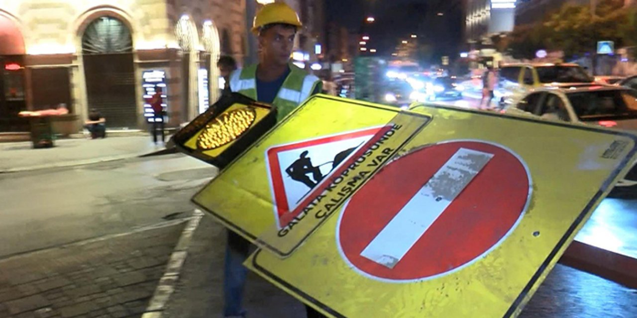 Galata Köprüsü’nde bakım çalışmaları: Trafiğe kapatıldı