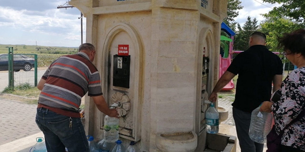 Su çeşmesine otomat takıldı