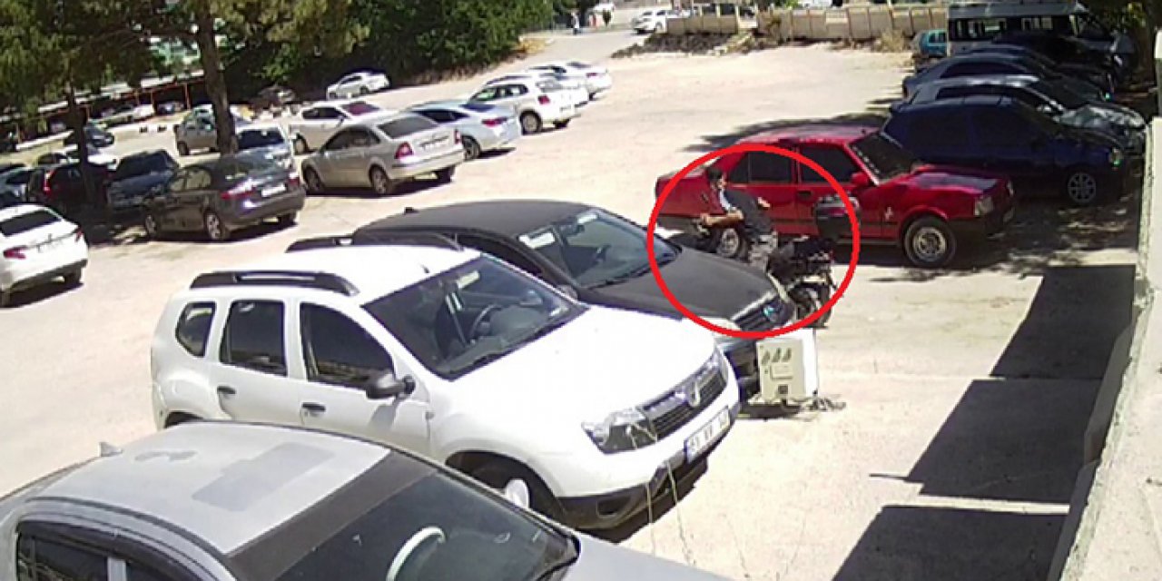 Hastane otoparkından motosiklet çaldı