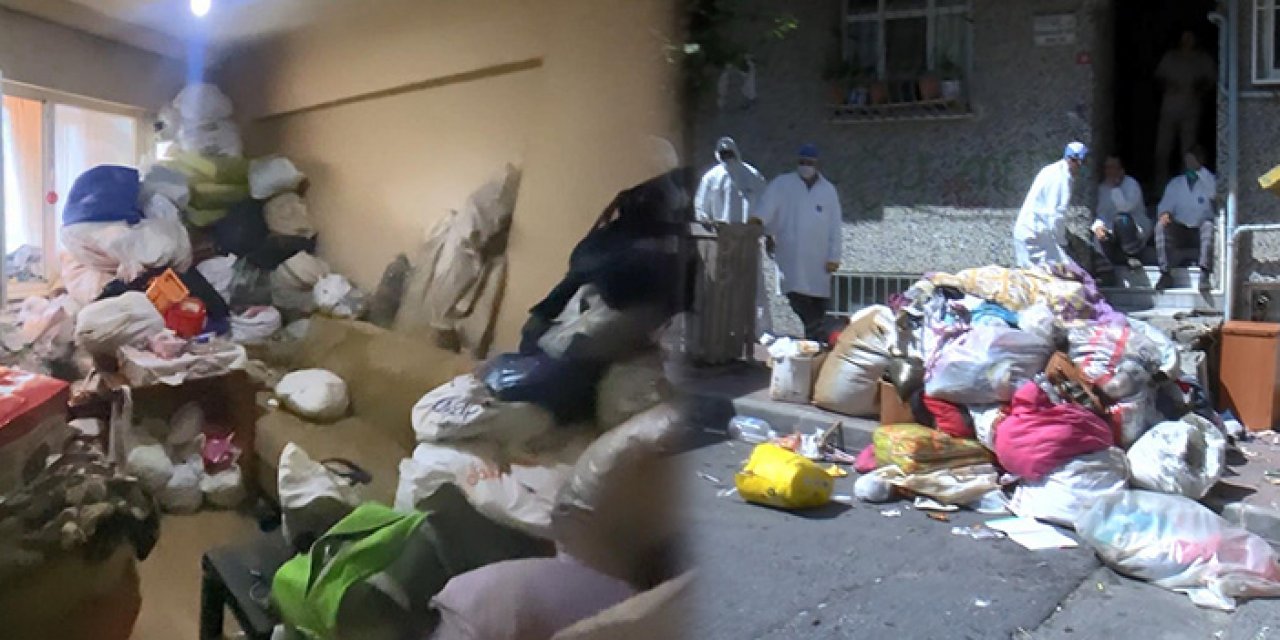 İstanbul’da çöp ev vakası: 5 ton çöp çıktı!