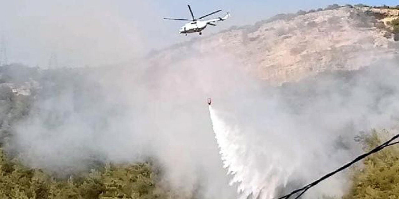 Mersin’de  ormanlık alanda yangın çıktı