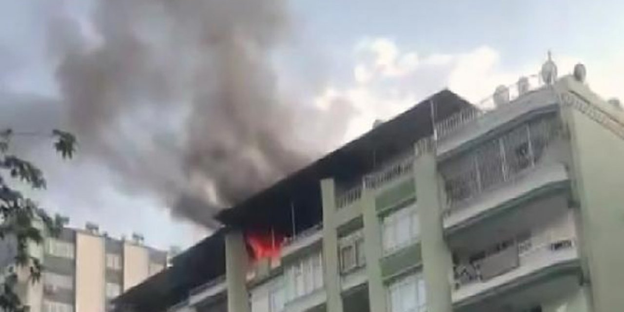 Adana’daki teras katında yangın çıktı