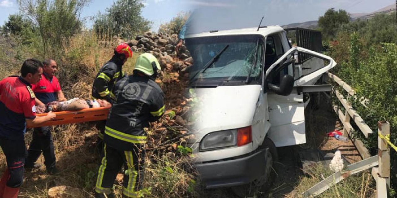 Denizli'de kamyonet dereye uçtu: 1 ölü 5 yaralı