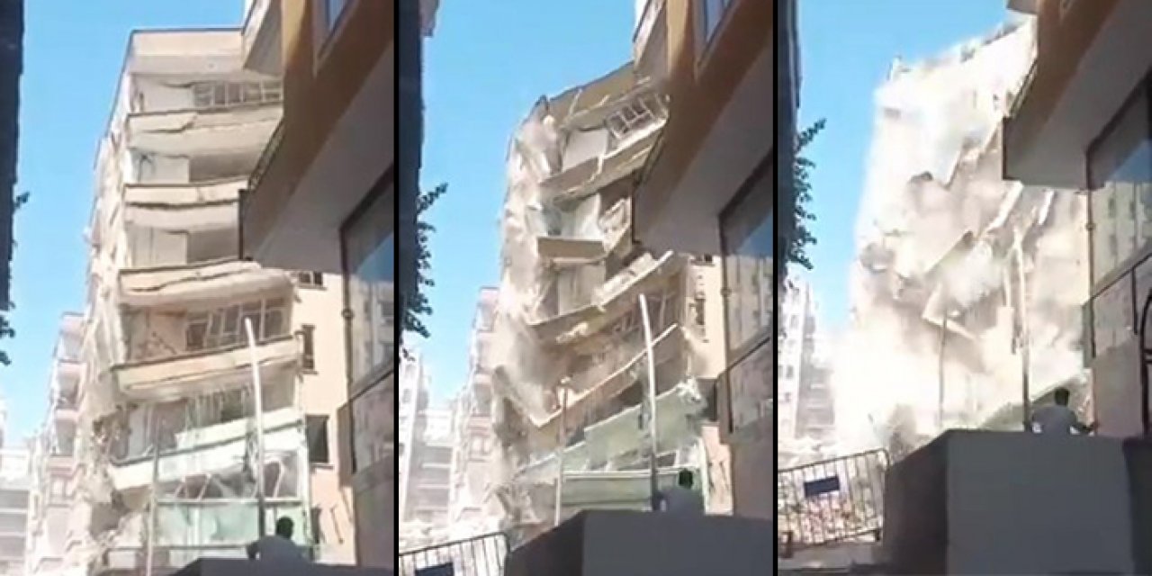 Kontrollü yıkım esnasında 7 katlı bina çöktü