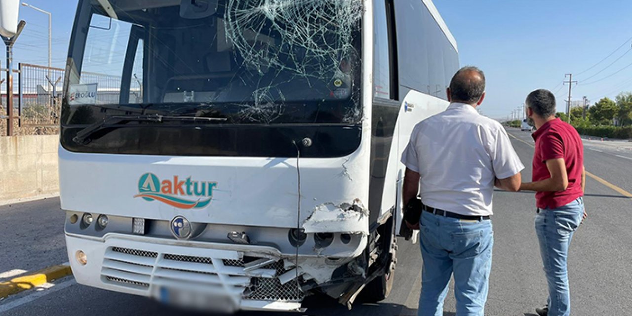 İşçi servisleri çarpıştı: 13 yaralı