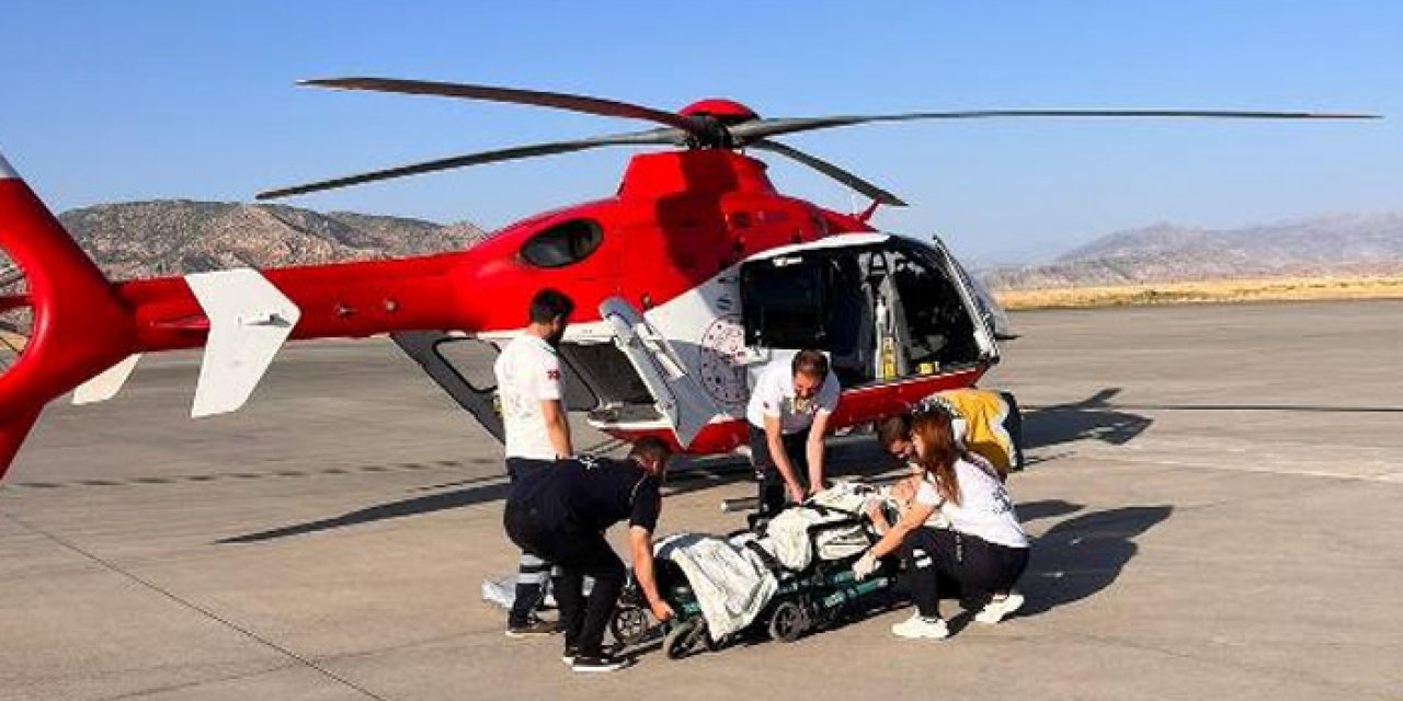 Ambulans helikopter kanser hastası için havalandı
