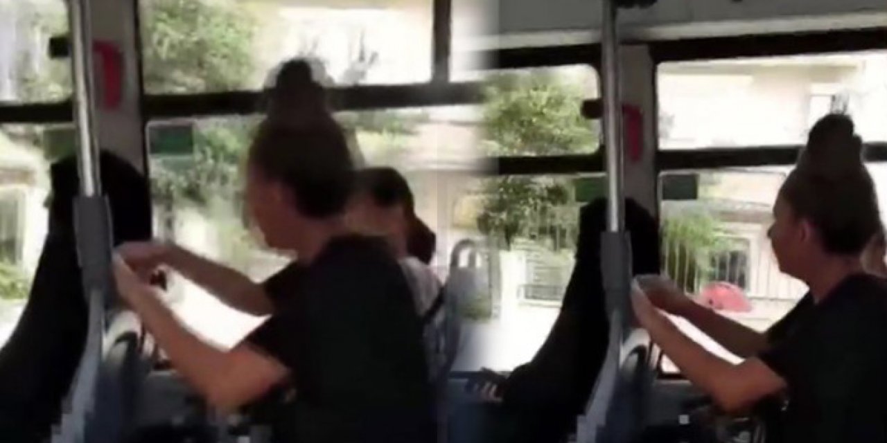 Yolcu otobüsünde tesettürlü kadına sözlü saldırı