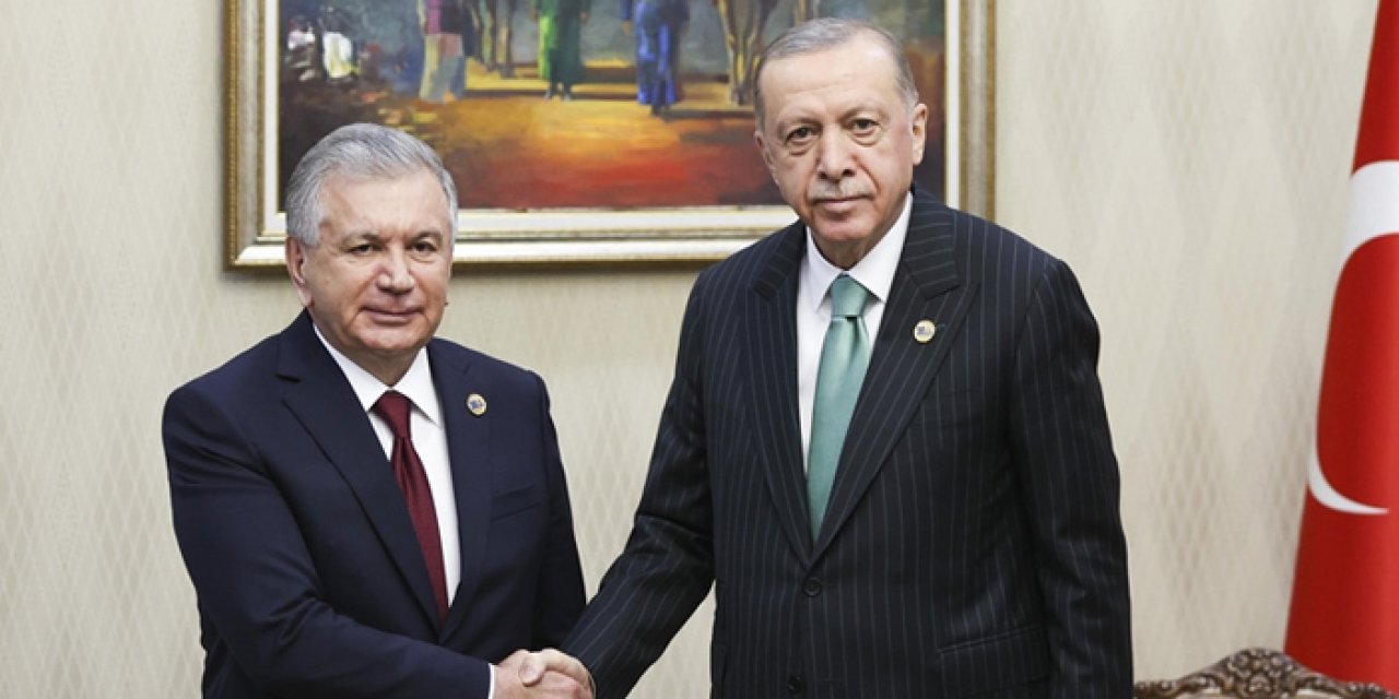 Erdoğan Özbekistan Cumhurbaşkanı ile görüştü