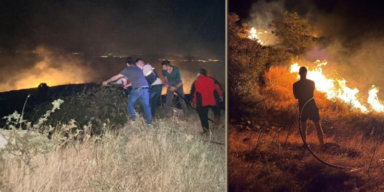 Balıkesirde maki yangını: Alevler bir eve de sıçradı