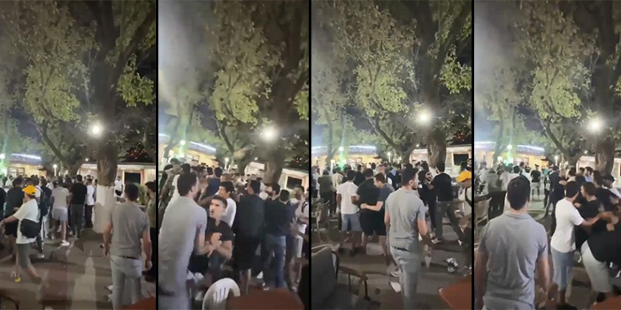 Husumetli iki grup birbirine girdi