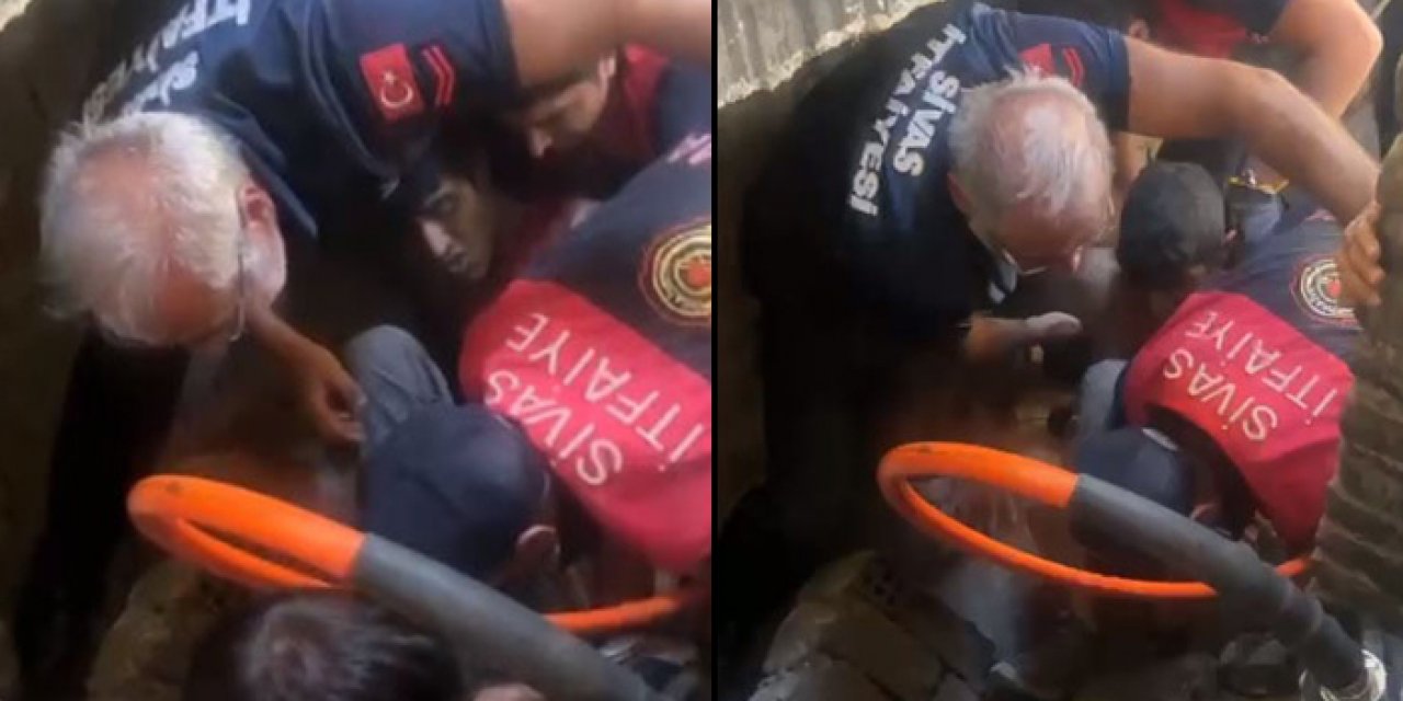 Duvarın altında kalan hurdacıyı itfaiye kurtardı