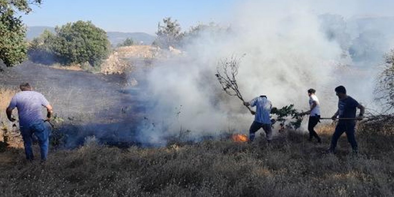 Tokat'ta kuru otların tutuşmasıyla yangın çıktı