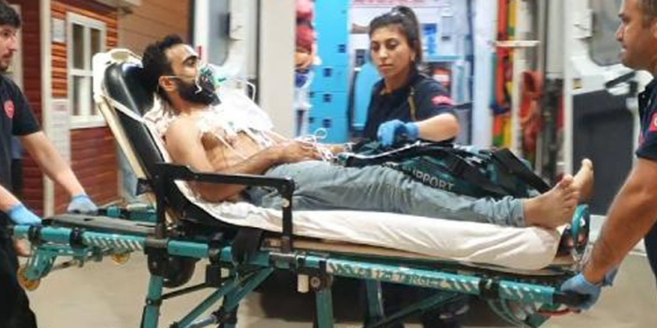 Vurulan şahıs markete sığınarak kurtuldu