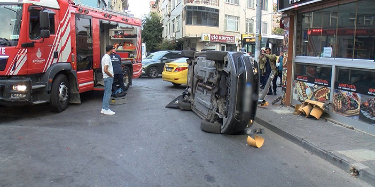 Taksi ile otomobilin çarpıştığı kazada 1 kişi yaralandı