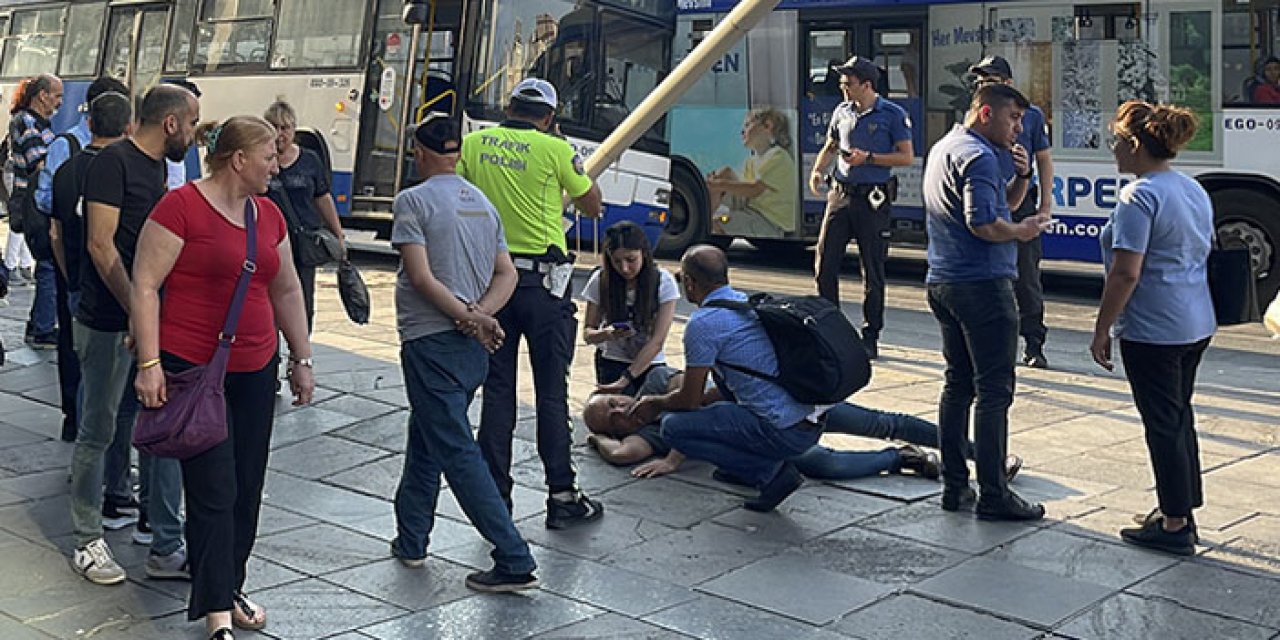 Çankaya’da EGO otobüsü direğe çarptı: 1 yaralı
