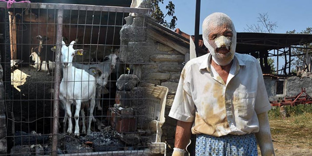 Hayvanlarını alevlerden kurtarmak için canından oluyordu