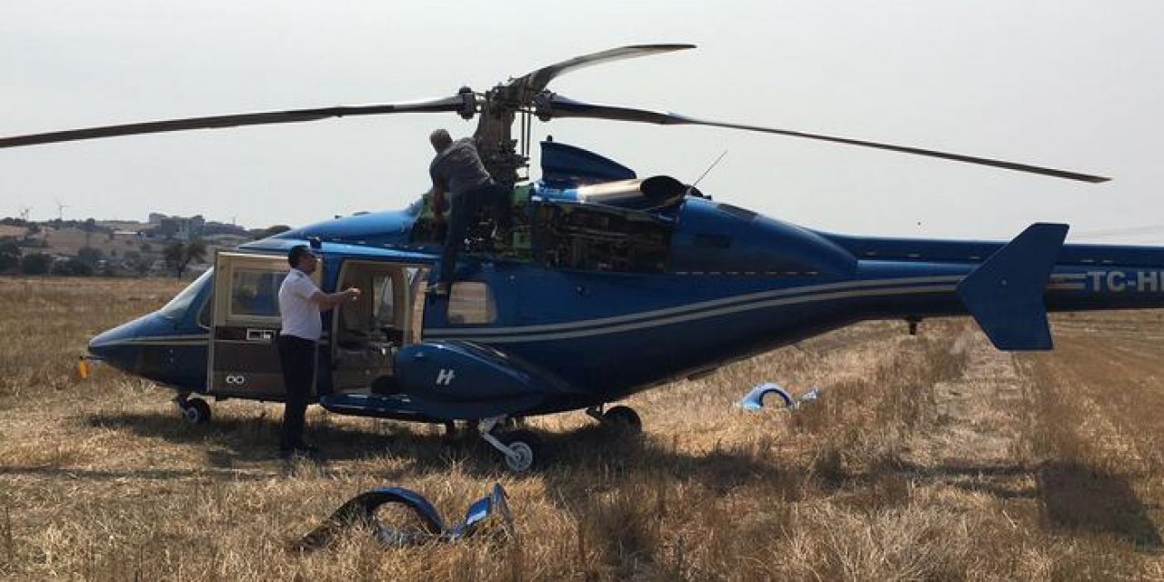Helikopter zorunlu iniş yaptı