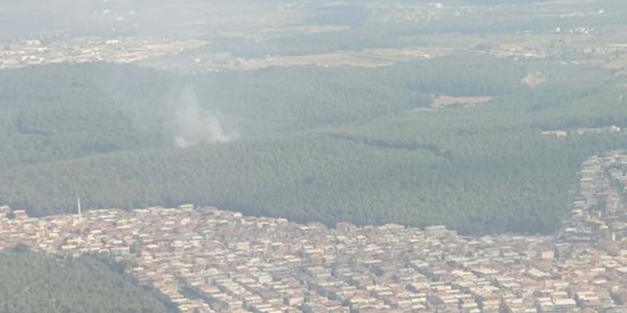 İzmir'de yerleşim yerlerinin yakınlarında yangın çıktı