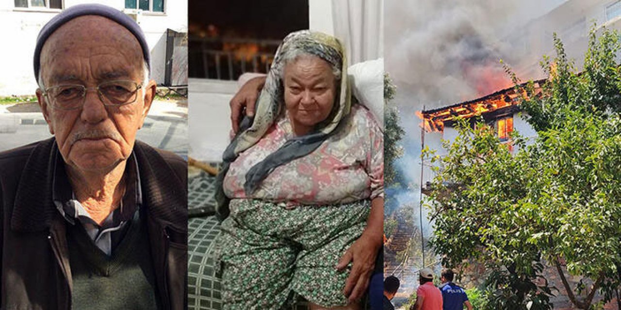 Çıkan yangında eşini kurtarmak isterken kendisi de öldü