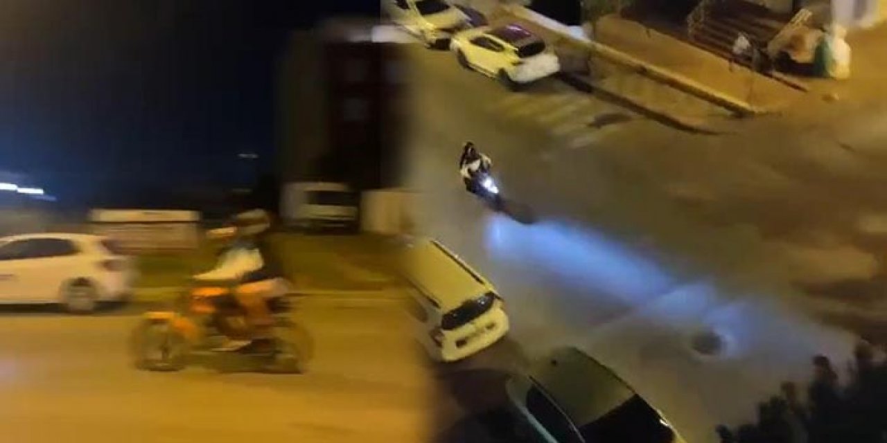 Polis ile ehliyetsiz motosikletli arasında kovalama