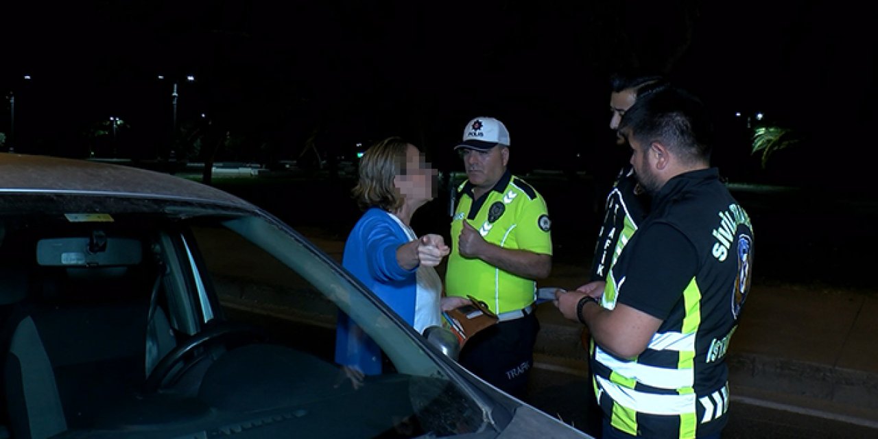 İstanbul'da trafik denetiminde ilginç anlar