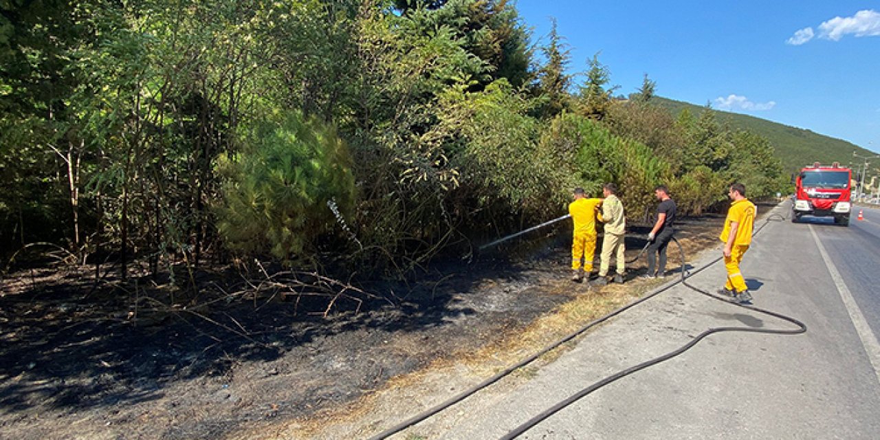 Sigara izmaritinden çıkan yangın söndürüldü