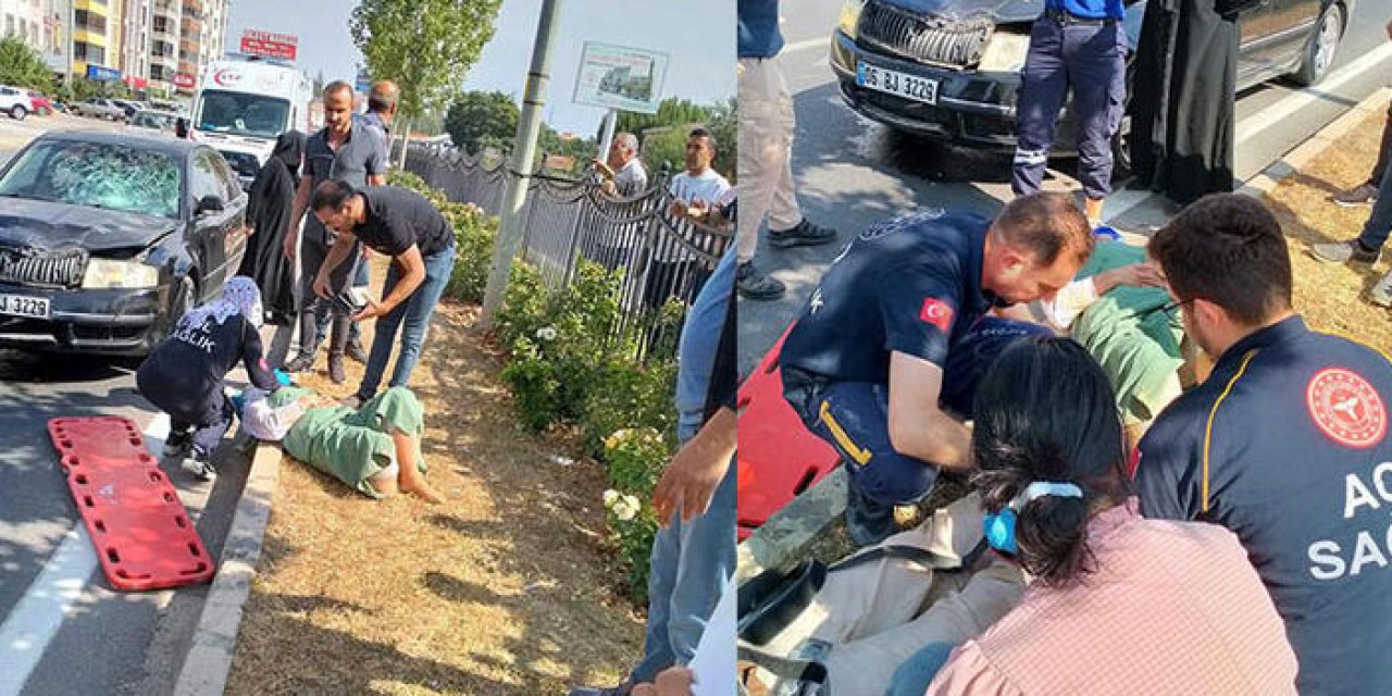 Yolun karşısına geçmek isteyen iki kardeşe araba çarptı