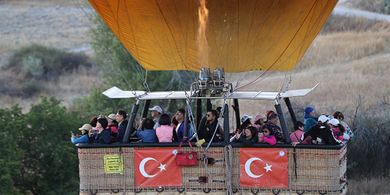 Kapadokya’da 30 Ağustos Zafer Bayramı Türk bayraklarıyla kutlanıyor