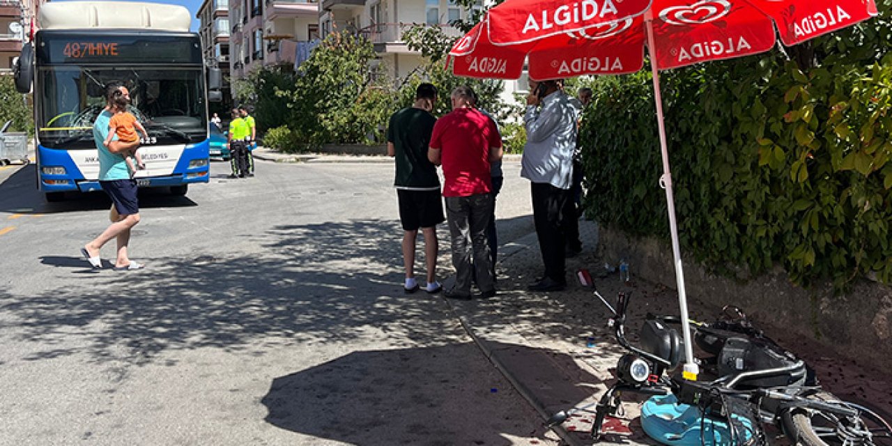 Ankara'da korkunç kaza: Otobüs bisiklet süren çocuklara çarptı
