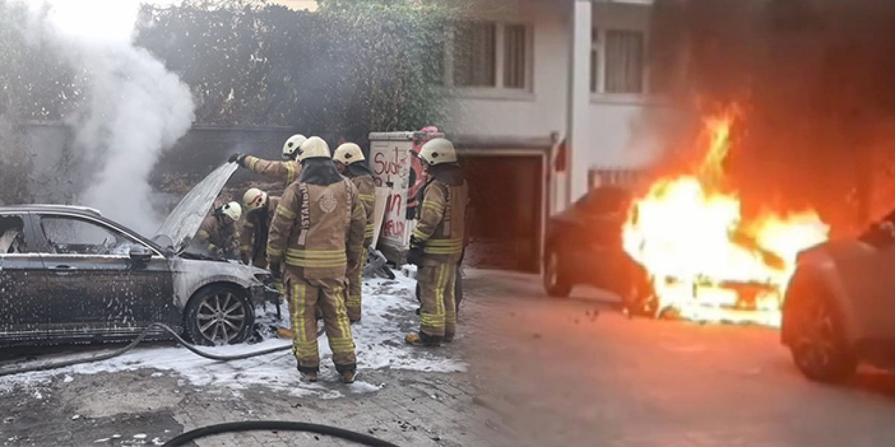 İstanbul'da park halindeki araç yanmaya başladı: Araç kullanılmaz hale geldi