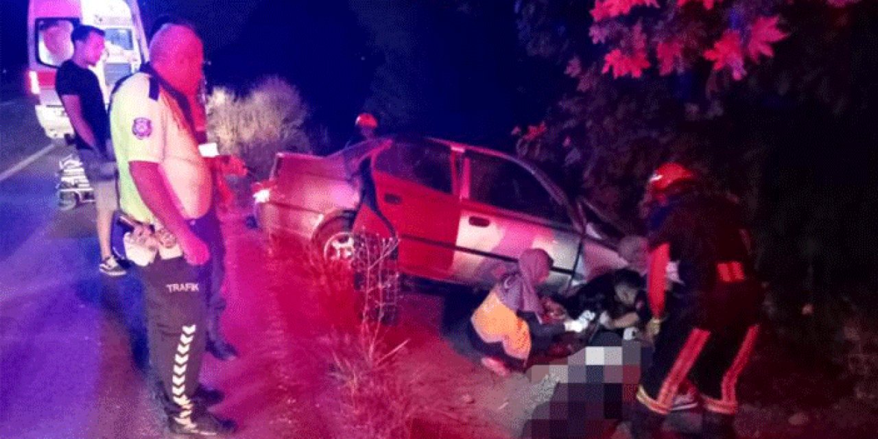 Şarampole devrildi: 2 ölü, 2 yaralı