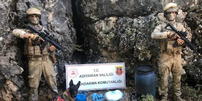 Adıyaman'da PKK'ya ait toprağa gömülü malzeme ele geçirildi