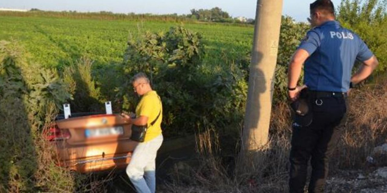 Otomobil su kanalına düştü