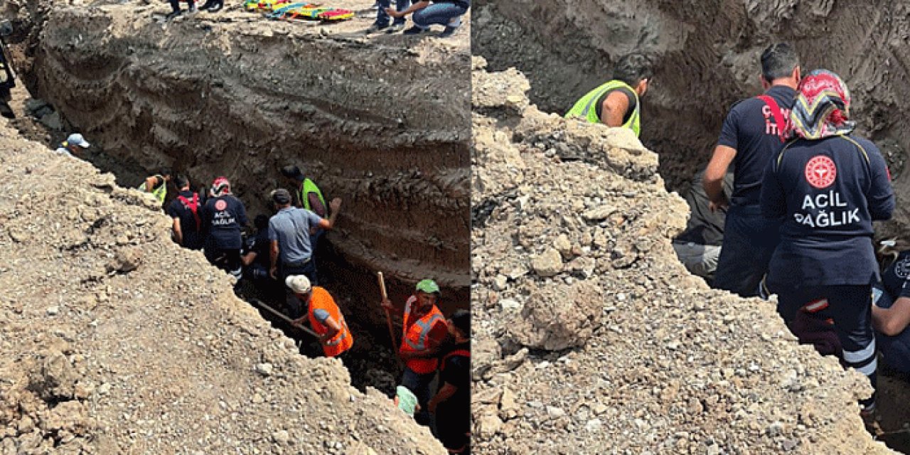 Toprak altında kalan işçi hayatını kaybetti